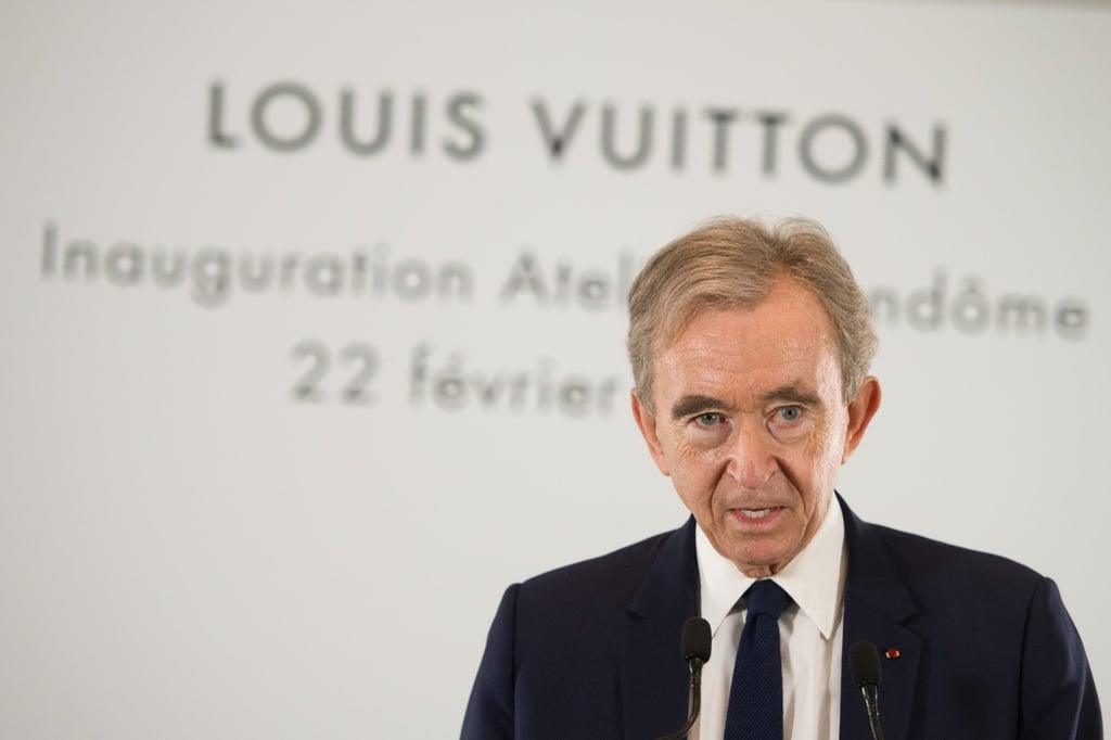 Bernard Arnault, billionaire and chairman of LVMH Moët Hennessy Louis Vuitton SE, speaks at the inauguration of the Atelier Louis Vuitton Vendome in Vendome, France, in February 2022. Photo: Bloomberg Bernard Arnault, billionaire and chairman of LVMH Moët Hennessy Louis Vuitton SE, speaks at the inauguration of the Atelier Louis Vuitton Vendome in Vendome, France, in February 2022. Photo: Bloomberg