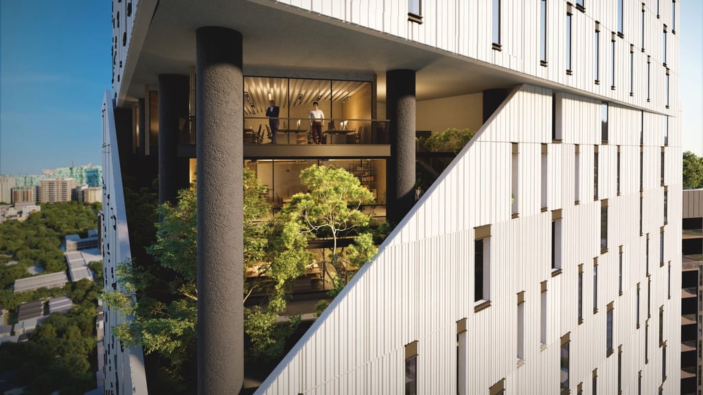 A rendering of a sky village in Odom Tower. Image: Urban Living Solutions