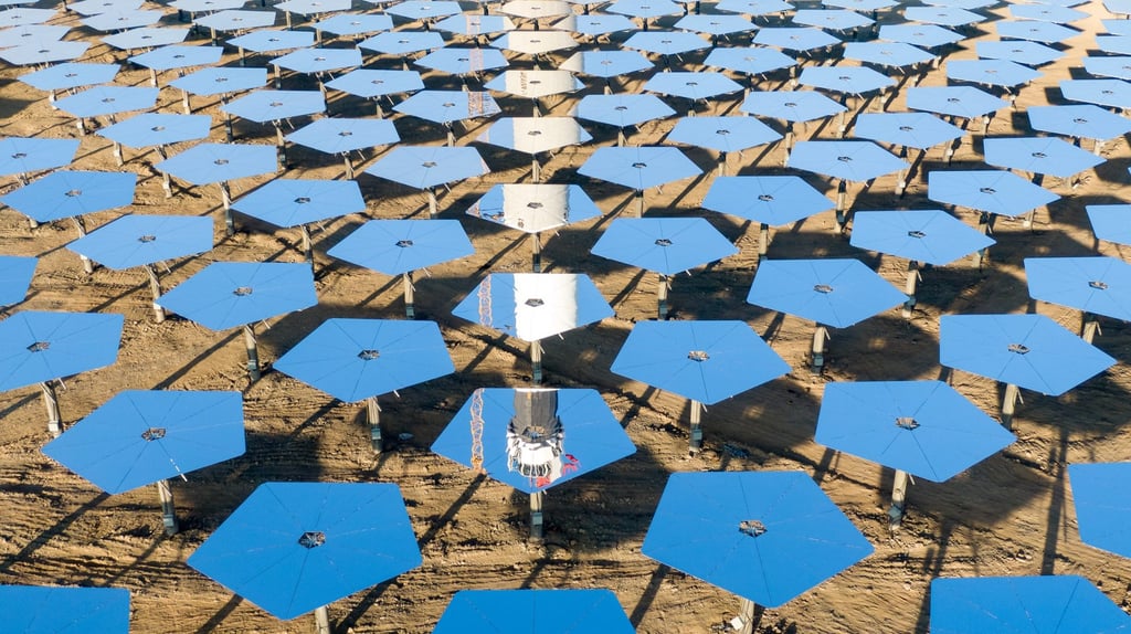 A 2019 file photo shows a photothermal power station built in Gobi desert in Hami, in northwest China’s Xinjiang Uygur Autonomous Region. Photo: Xinhua A 2019 file photo shows a photothermal power station built in Gobi desert in Hami, in northwest China’s Xinjiang Uygur Autonomous Region. Photo: Xinhua