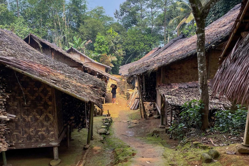 Traditional Baduy tribal houses at the village of Kanekes in Lebak, Banten province. Photo: AFP