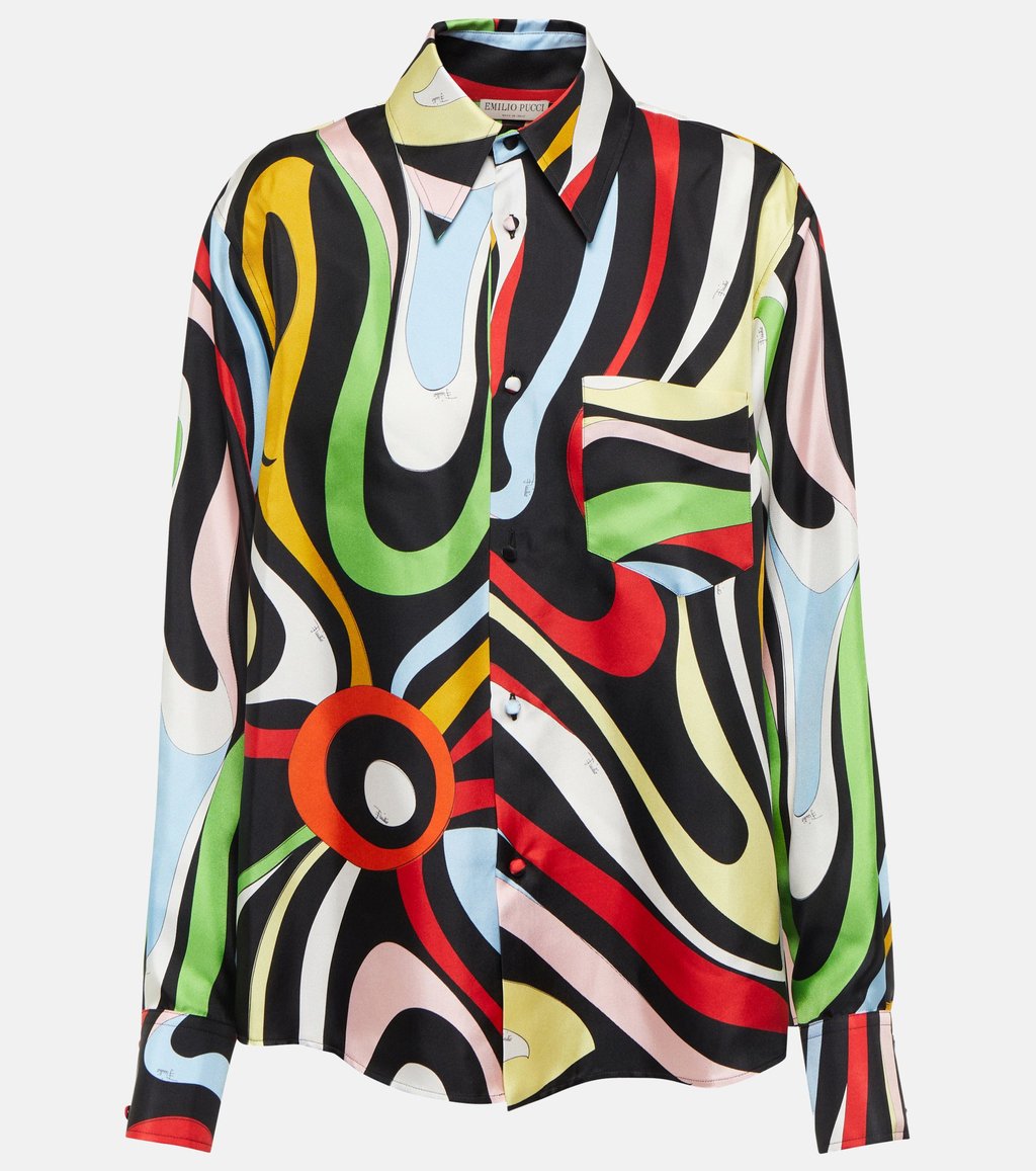 Pucci silk satin shirt