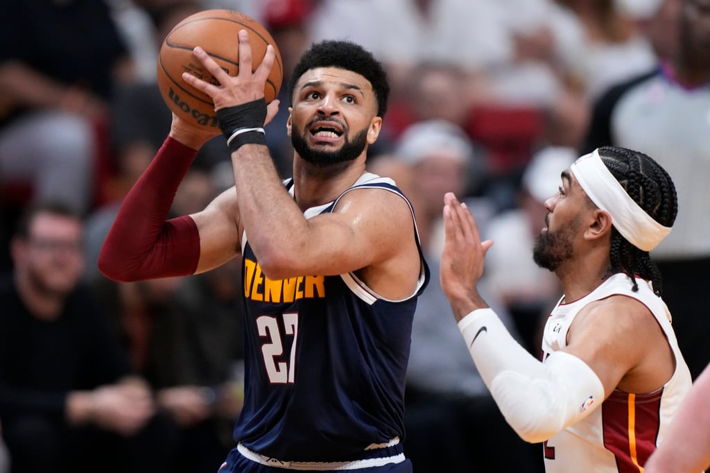 Denver guard Jamal Murray eyes the basket during his team’s 108-95 success. Photo: AP Denver guard Jamal Murray eyes the basket during his team’s 108-95 success. Photo: AP