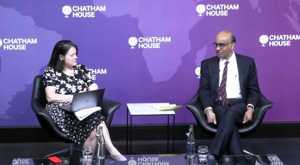 Singapore’s Senior Minister Tharman Shanmugaratnam says China is deeply inserted in the liberal economic order and has a deep interest in its preservation. Photo: Handout Singapore’s Senior Minister Tharman Shanmugaratnam says China is deeply inserted in the liberal economic order and has a deep interest in its preservation. Photo: Handout