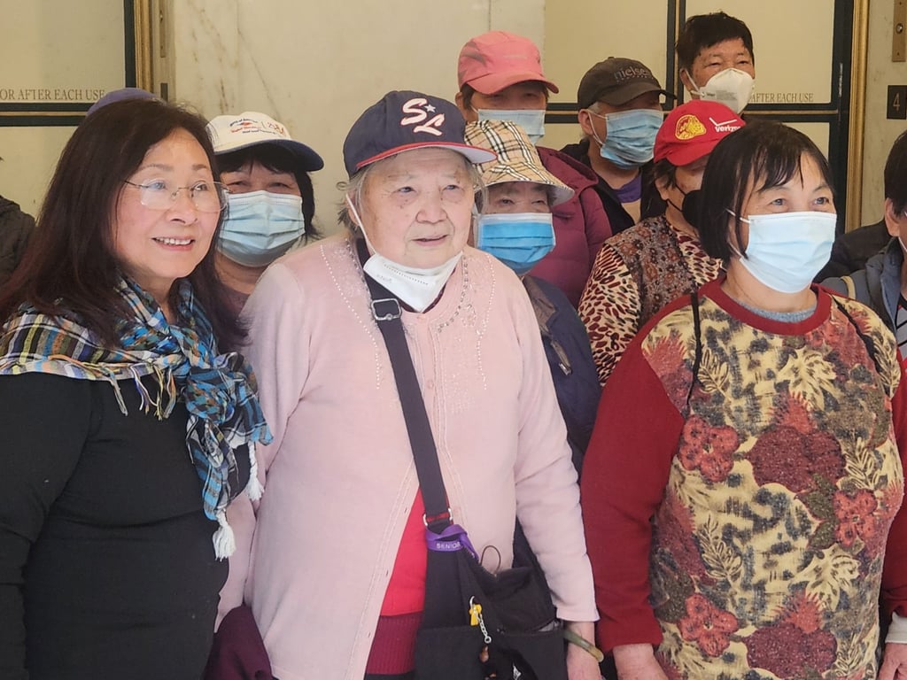 Hazel Lee (left) and fellow opponents of a new cannabis dispensary in San Francisco’s heavily Asian Portola neighbourhood. Photo: Mark Magnier