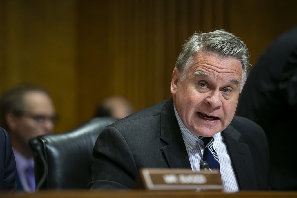 Representative Chris Smith, a Republican from New Jersey, speaks during a Congressional-Executive Commission on China hearing on Capitol Hill. Photo: Bloomberg