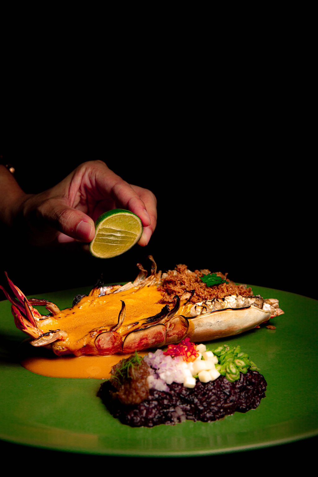 Le Du’s signature river prawn dish. Photo: Handout