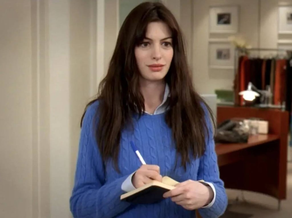 Anne Hathaway played Andy Sachs, harried assistant to Meryl Streep’s character Miranda Priestly, in The Devil Wears Prada. Photo: Handout