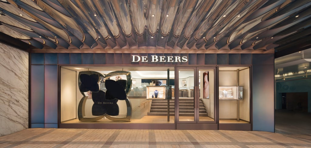 De Beers’ new Canton Road flagship store in Hong Kong. De Beers’ new Canton Road flagship store in Hong Kong.