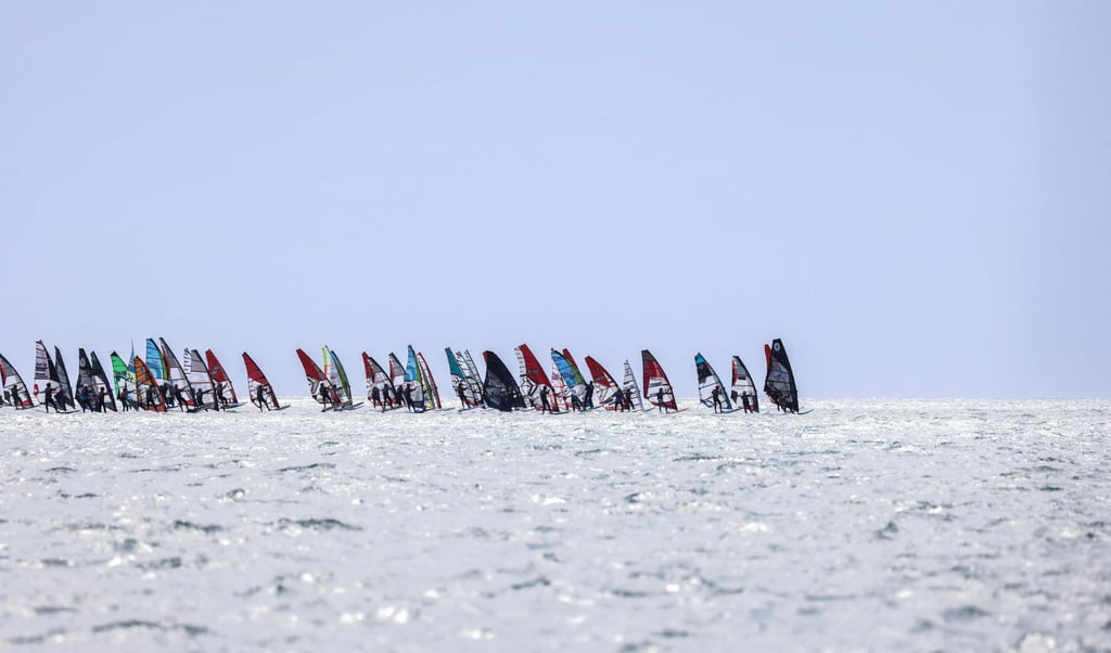 Some 1200 windsurfers take part in the Defi Wind in the Mediterranean Sea in southern France. Photo: AFP