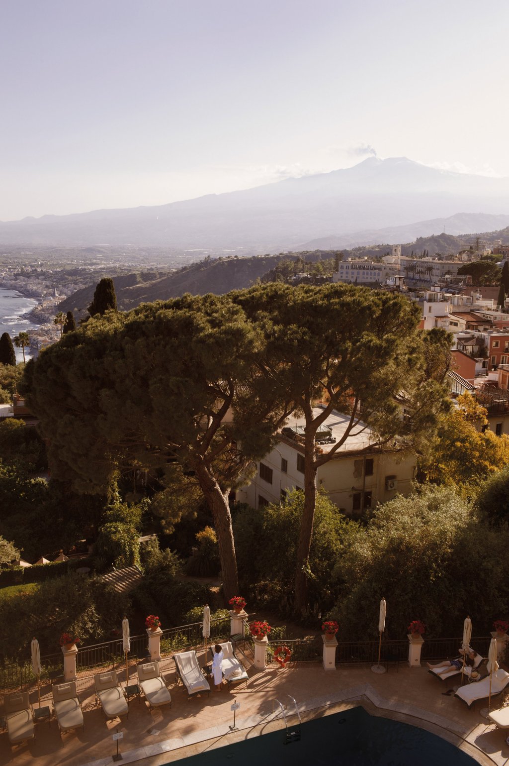 Sprawling views of Taormina, Italy with Mount Etna in the distance. Photo: Belmond