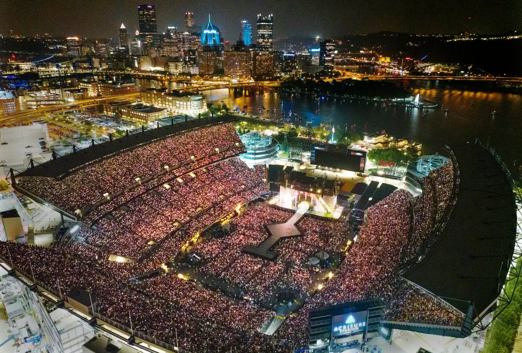A packed Taylor Swift concert at the Acrisure Stadium in Pittsburgh on June 16, 2023. Photo: Pittsburgh Post-Gazette via AP