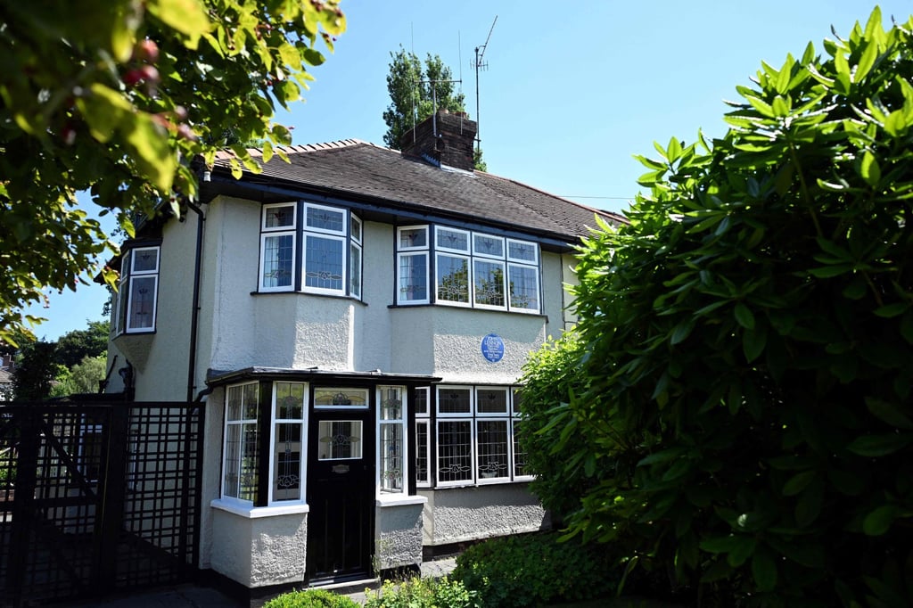 The former home of The Beatles band member John Lennon, in Liverpool, northwest England. Photo: AFP The former home of The Beatles band member John Lennon, in Liverpool, northwest England. Photo: AFP