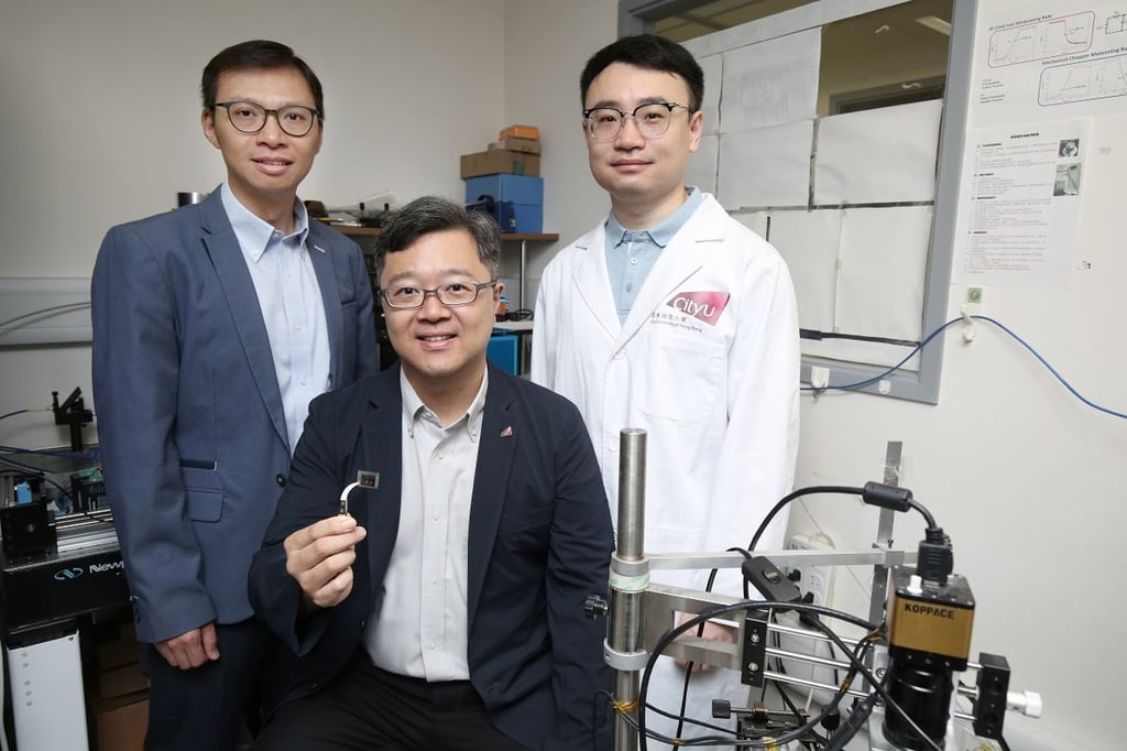 CityU’s research team (from left) Dr Alex Wong Chun-yuen, Professor Johnny Ho Chung-yin and Dr Meng You. Photo: Handout CityU’s research team (from left) Dr Alex Wong Chun-yuen, Professor Johnny Ho Chung-yin and Dr Meng You. Photo: Handout