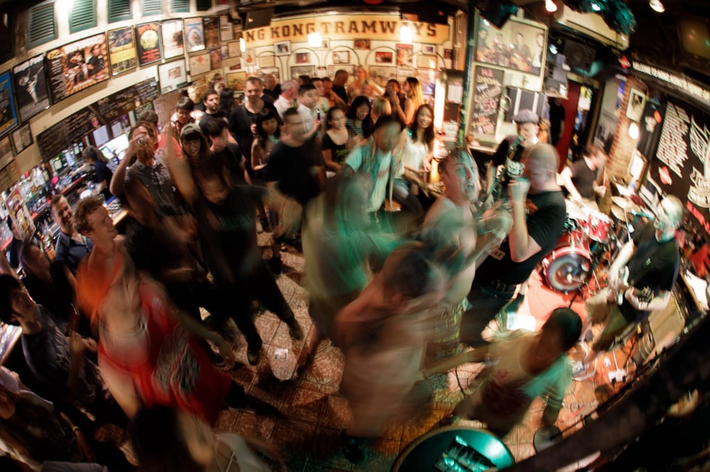A typical Friday night at the “old Wanch”, Hong Kong’s unofficial “home of live music”.