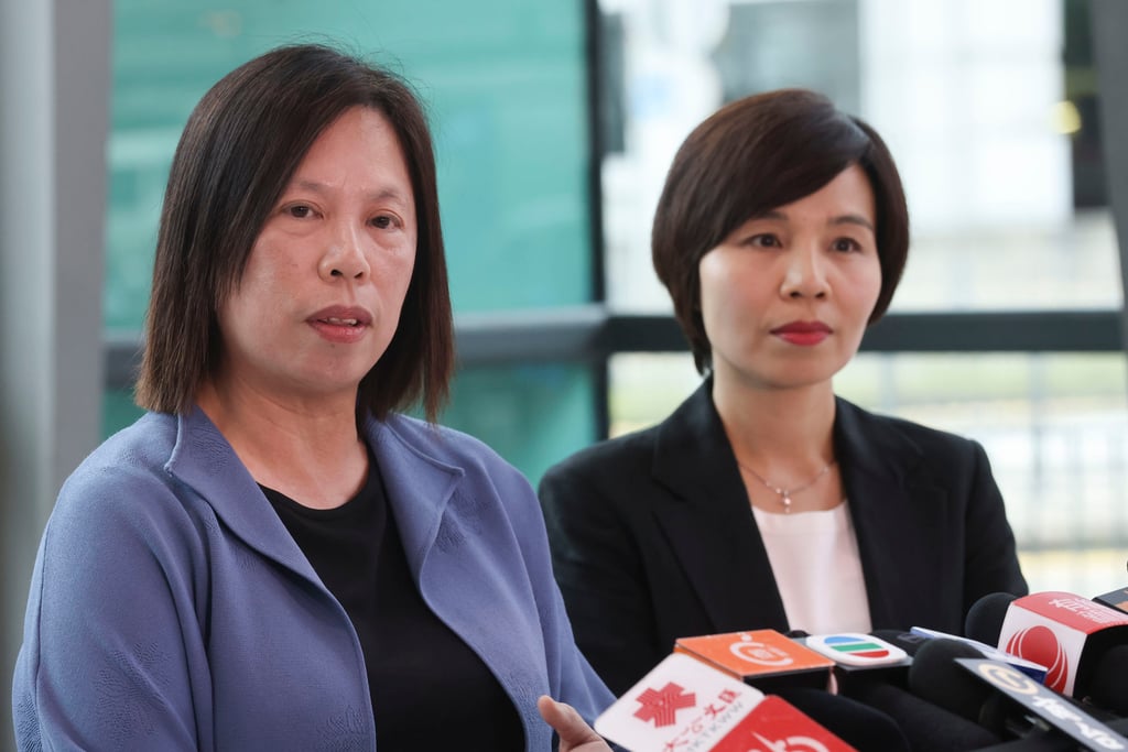 Deputy transport commissioner Macella Lee (left) and the MTR Corp’s Cheris Lee announce the latest moves. Photo: Jonathan Wong Deputy transport commissioner Macella Lee (left) and the MTR Corp’s Cheris Lee announce the latest moves. Photo: Jonathan Wong