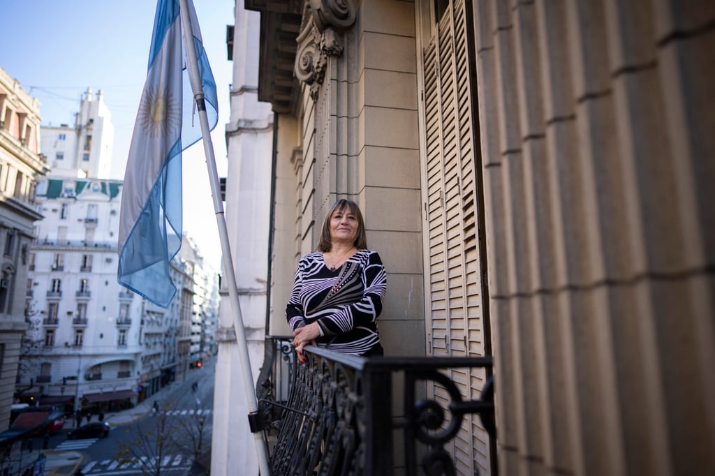 Cecilia De Vincenti is the daughter of the late Mothers of the Plaza de Mayo’s founder Azucena Villaflor, who was among the detainees tossed out into the sea on the “death flights” during Argentina’s last military dictatorship. Photo: AP