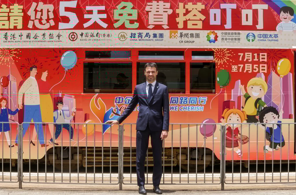 Hong Kong Tramways managing director Paul Tirvaudey says tourists made up 15 to 20 per cent of passengers before Covid-19 hit the city. Photo: Jonathan Wong Hong Kong Tramways managing director Paul Tirvaudey says tourists made up 15 to 20 per cent of passengers before Covid-19 hit the city. Photo: Jonathan Wong