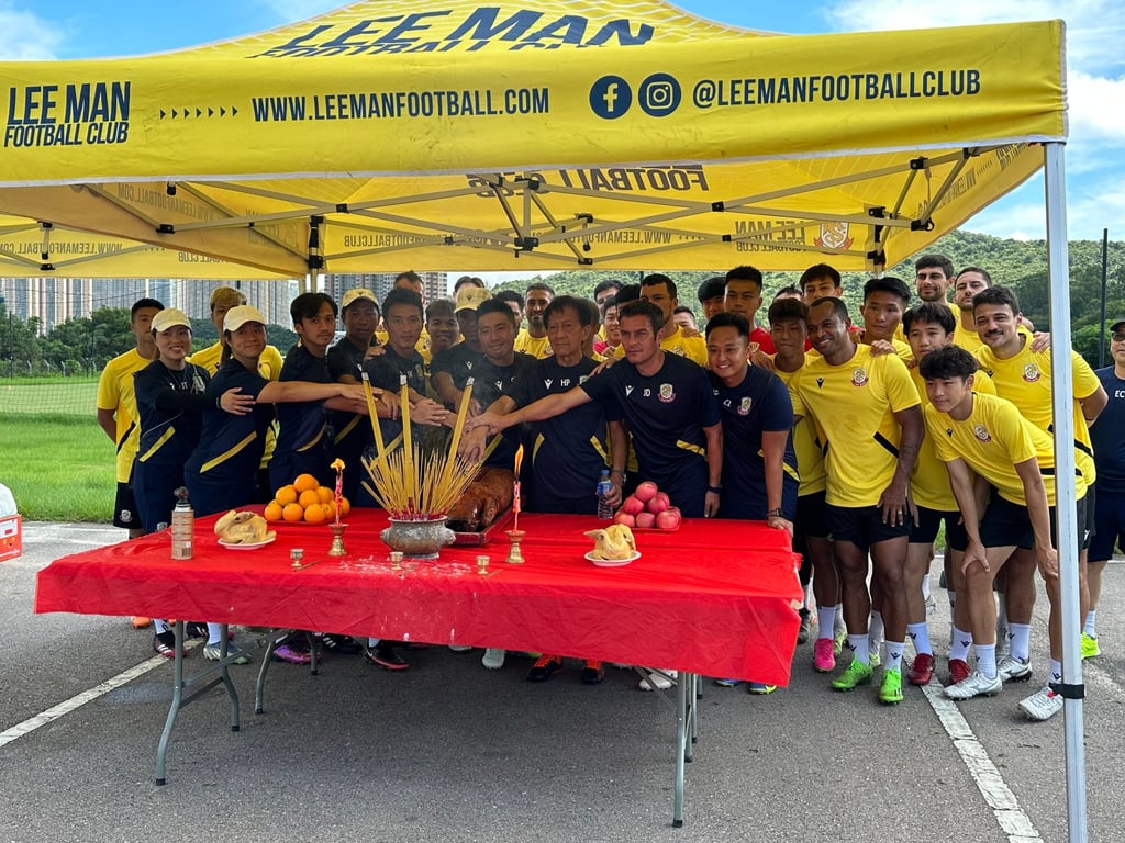 Lee Man hope for a good campaign as they begin their preseason in Tseung Kwan O. Photo: Chan Kin-wa Lee Man hope for a good campaign as they begin their preseason in Tseung Kwan O. Photo: Chan Kin-wa