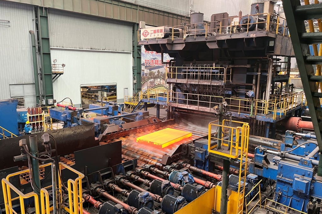 A steel billet is seen on a medium plate production line at a Baowu Group steel mill in Ezhou, Hubei province, China on June 21, 2023. Photo: Reuters A steel billet is seen on a medium plate production line at a Baowu Group steel mill in Ezhou, Hubei province, China on June 21, 2023. Photo: Reuters