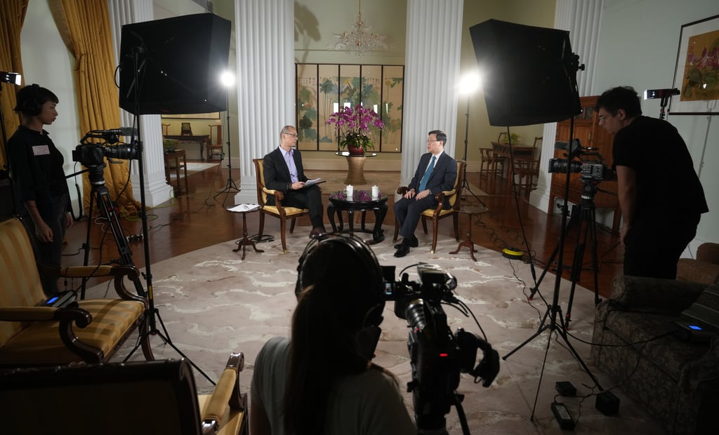 Leader John Lee says the city has emerged from the “tunnel” of the pandemic with a new vigour. Photo: Sam Tsang Leader John Lee says the city has emerged from the “tunnel” of the pandemic with a new vigour. Photo: Sam Tsang