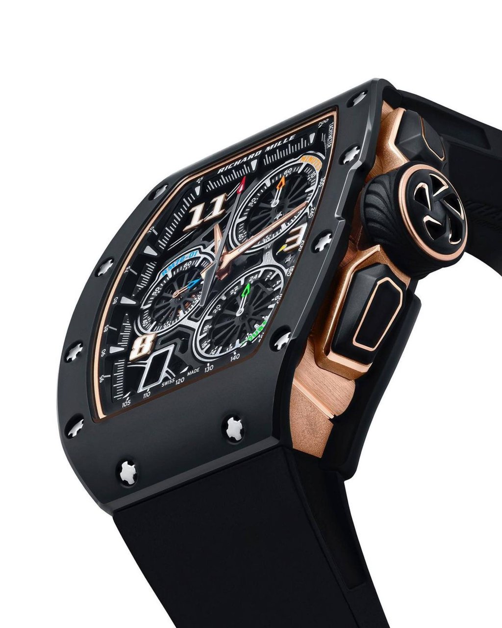 The RM 72-01 in available black ceramic. The RM 72-01 in available black ceramic.