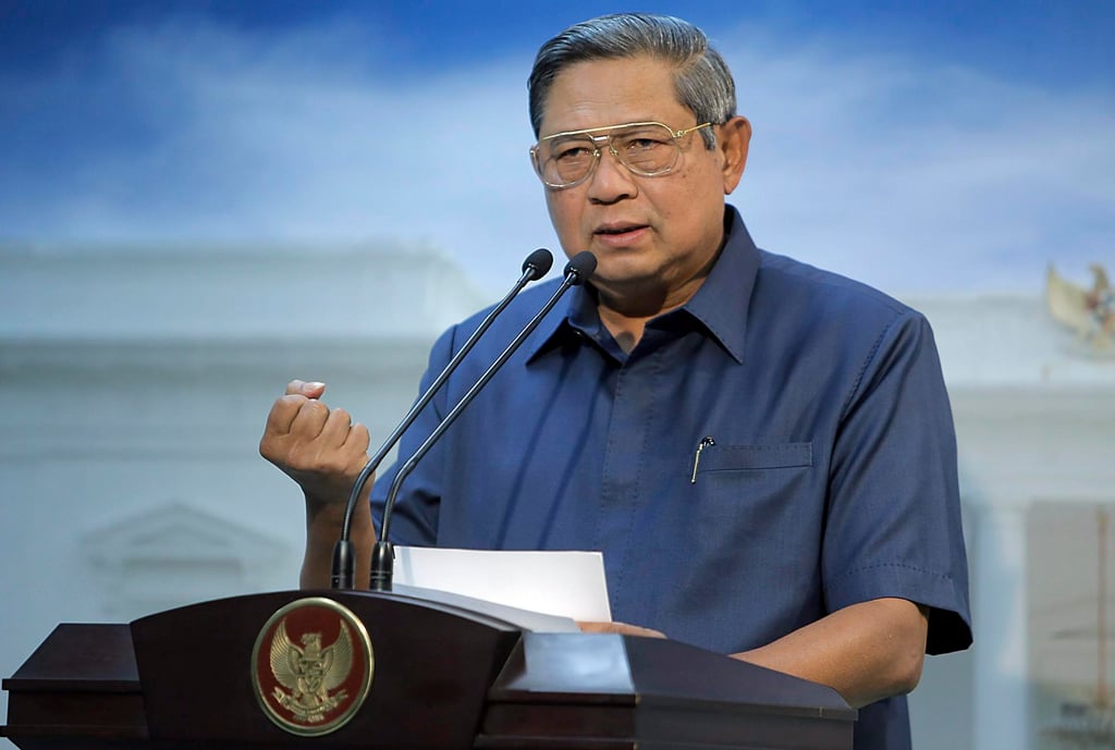 Former Indonesian president Susilo Bambang Yudhoyono has criticised the country’s current president for trying determine the outcome of next year’s election. Photo: EPA/Handout