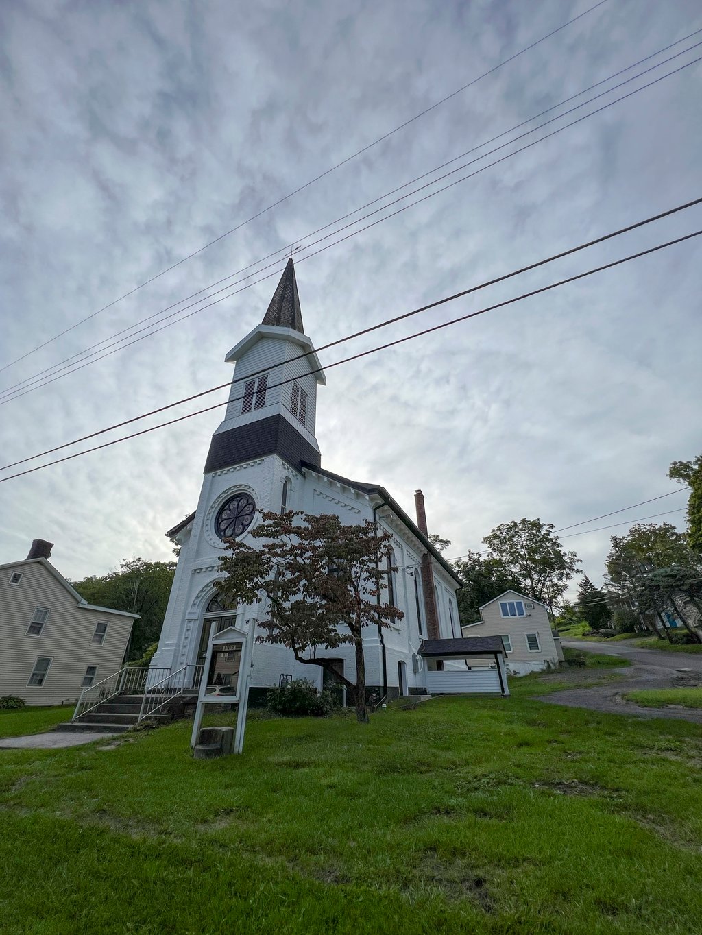 The decommissioned Methodist church where Otero spent months during the pandemic. Photo: Angel Otero The decommissioned Methodist church where Otero spent months during the pandemic. Photo: Angel Otero