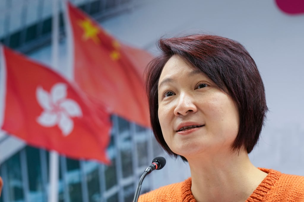 Starry Lee Wai-king, Hong Kong’s sole representative in the NPC Standing Committee, said it was her understanding that Hong Kong would not be constitutionally bound to legislate on patriotic education. Photo: Sam Tsang
