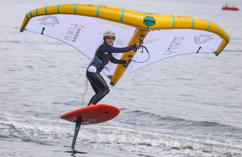 Hayley Chan Hei-man in action in Tai Mei Tuk.Photo: Xiaomei Chen