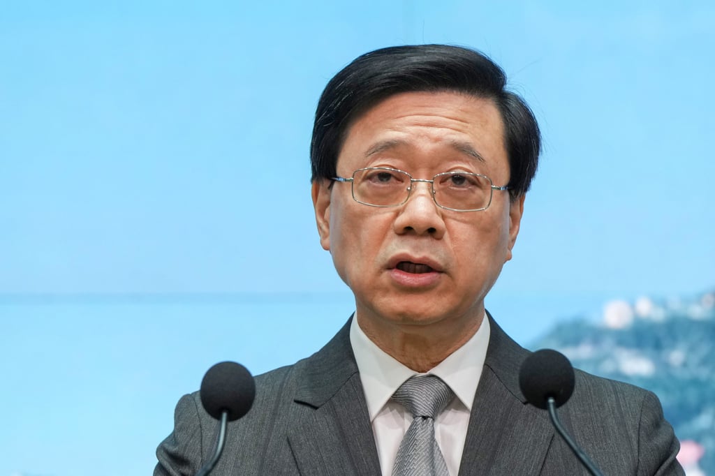 Chief Executive John Lee has thrown his weight behind police action to offer bounties for eight suspects. Photo: Sam Tsang