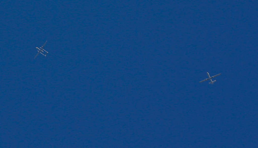 Israeli military drones on Monday. Photo: EPA-EFE Israeli military drones on Monday. Photo: EPA-EFE