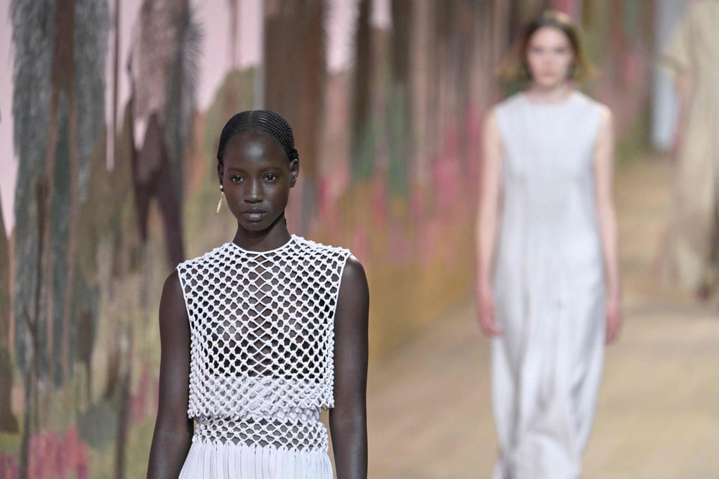 A model presents a creation by Christian Dior during the Women’s Haute-Couture autumn/winter 2023/2024 Fashion Week in Paris on Monday. Photo: AFP