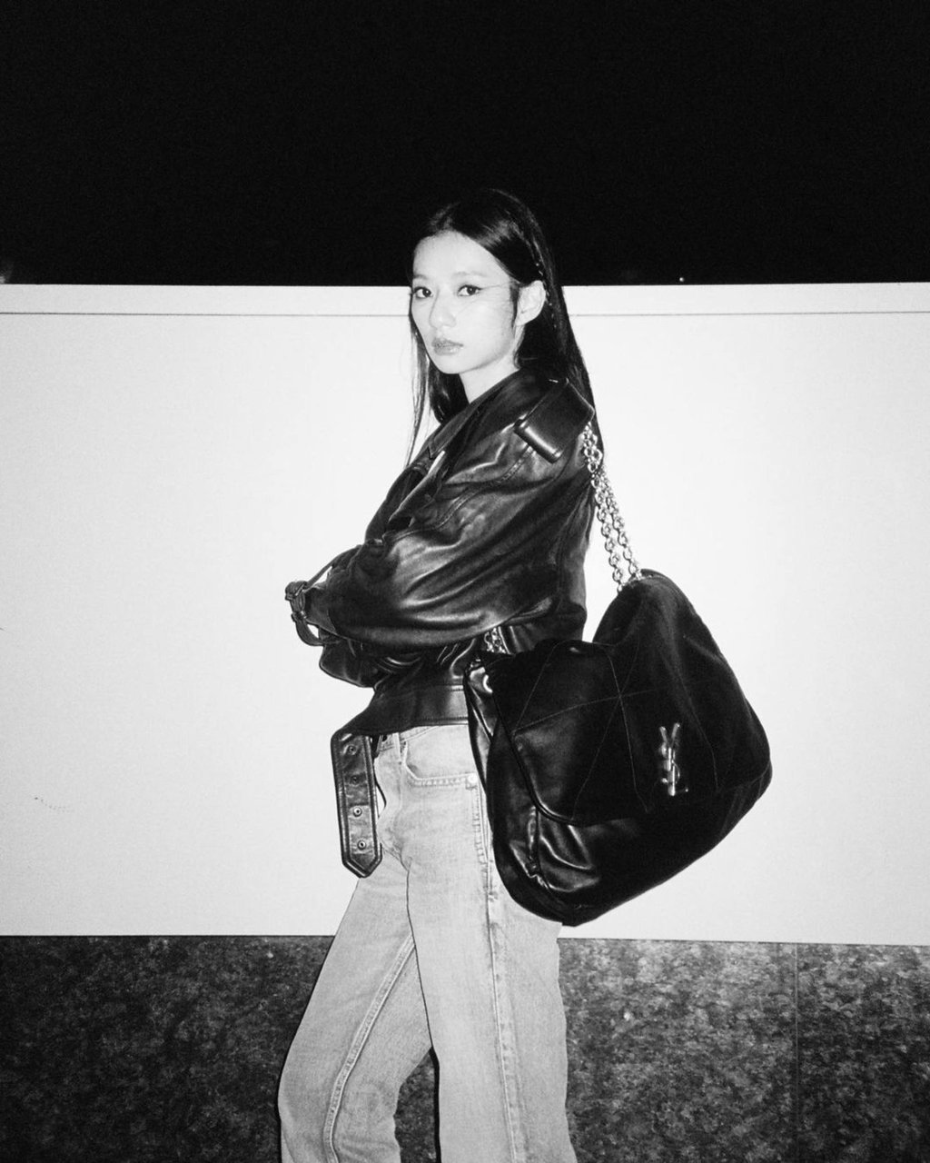 Kayan looks casually smart carrying a Saint Laurent Maxi bag. Photo: @kayan9896/Instagram