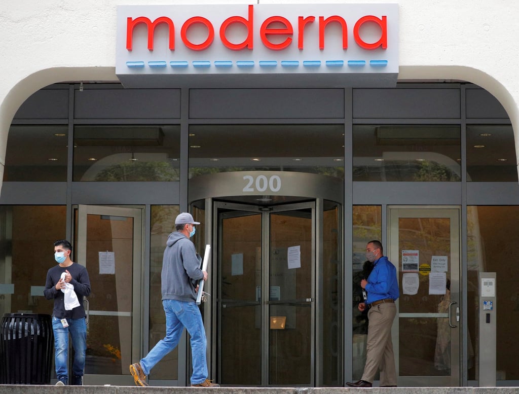 A sign marks the headquarters of Moderna in Cambridge, Massachusetts, United States, pictured on May 18, 2020. Photo: Reuters A sign marks the headquarters of Moderna in Cambridge, Massachusetts, United States, pictured on May 18, 2020. Photo: Reuters