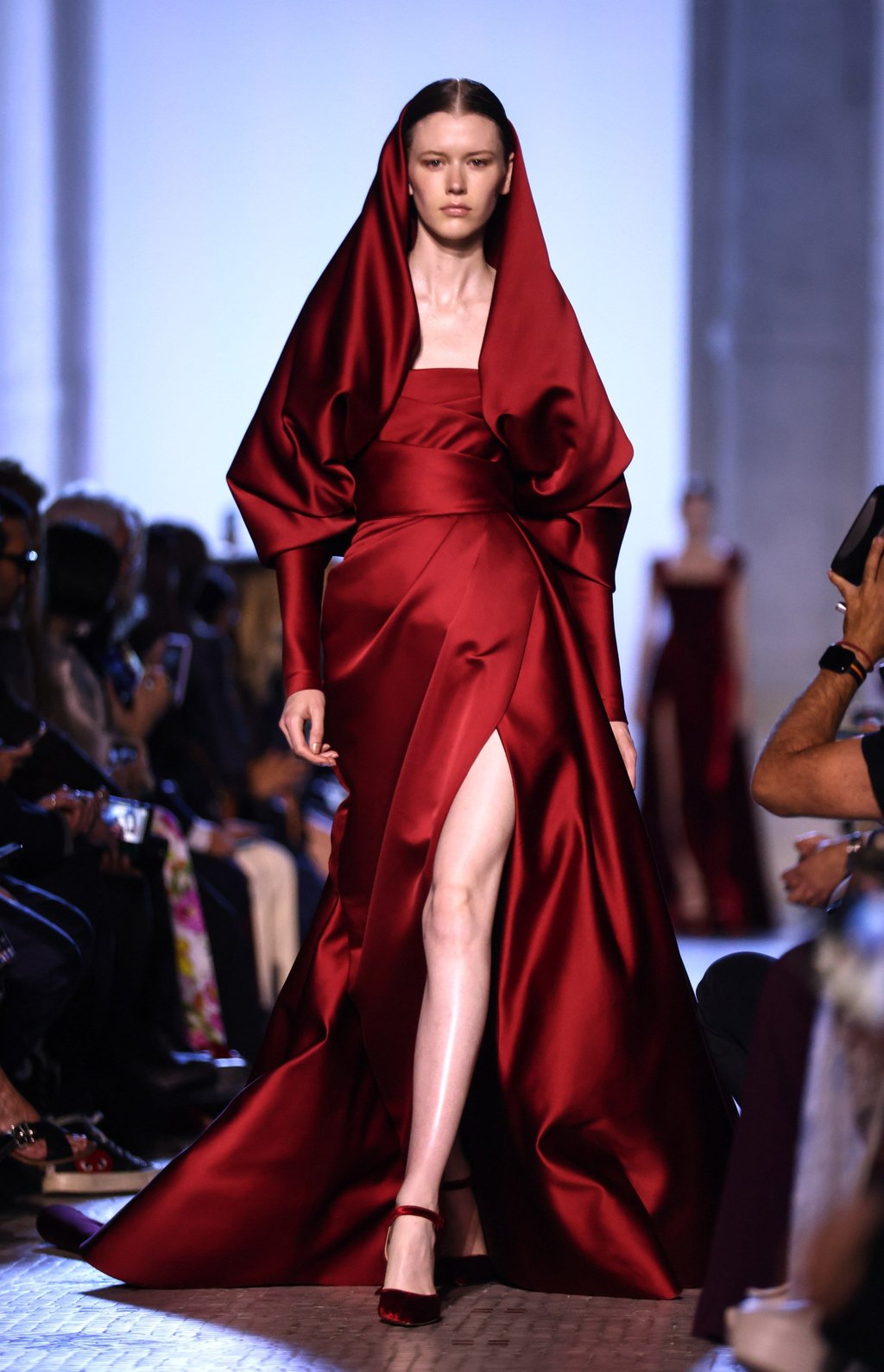 Lebanese designer Elie Saab’s creations oozed femininity and luxury. Photo: EPA-EFE