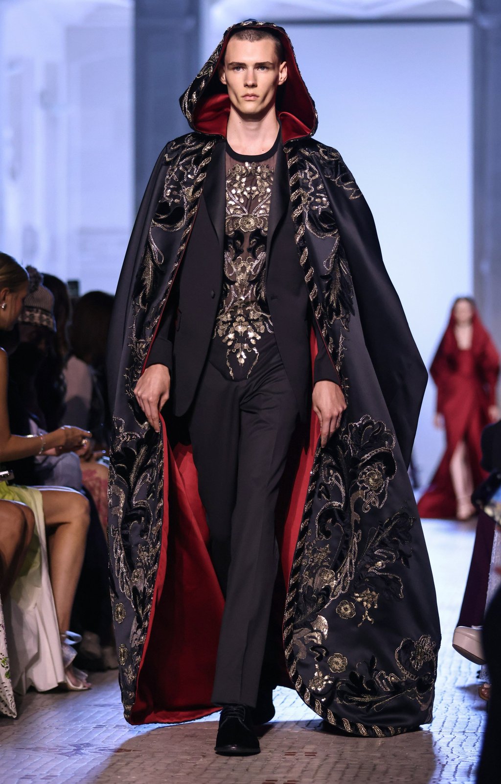 Historical reverence met sophisticated artistry at Elie Saab’s autumn/winter haute couture collection on Wednesday. Photo: EPA-EFE