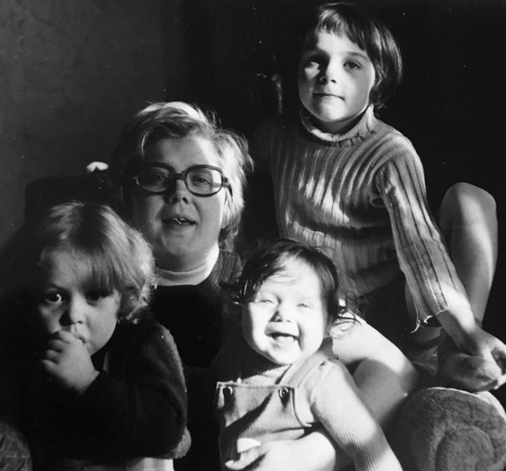 Bourieau (top right) as a child with (from left) his brother Guillaume, mother Nicole, and sister Berangere in Nantes, France, in 1975. Photo: Polo Bourieau