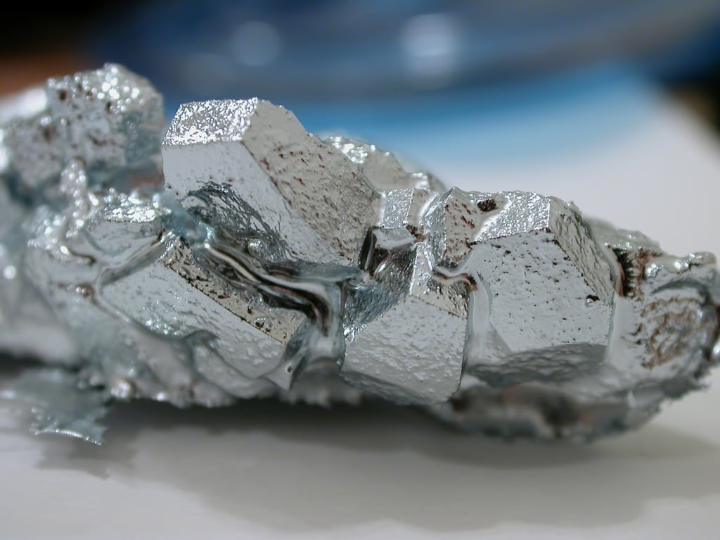 Gallium is an essential material in the making of semiconductors, communications equipment and solar panels. Photo: Wikipedia Gallium is an essential material in the making of semiconductors, communications equipment and solar panels. Photo: Wikipedia