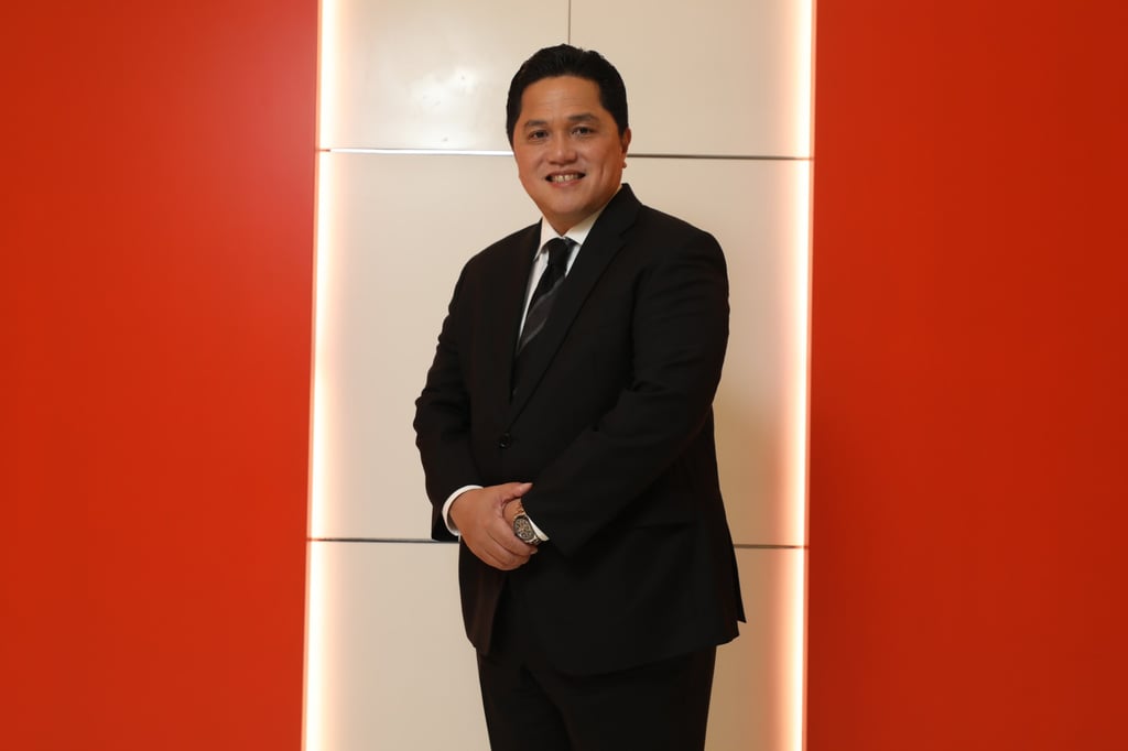 Indonesian Minister of State-Owned Enterprises Erick Thohir is also chairman of the country’s football governing body. Photo: Xiaomei Chen Indonesian Minister of State-Owned Enterprises Erick Thohir is also chairman of the country’s football governing body. Photo: Xiaomei Chen