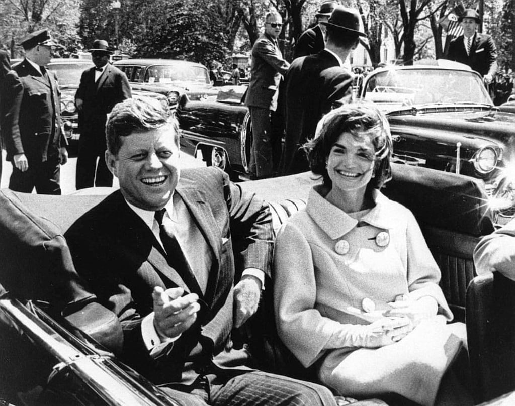 Former US president John F Kennedy and First Lady Jackie Kennedy in Washington, US in 1961. Photo: EPA-EFE / Abbie Rowe / National Park Service Handout