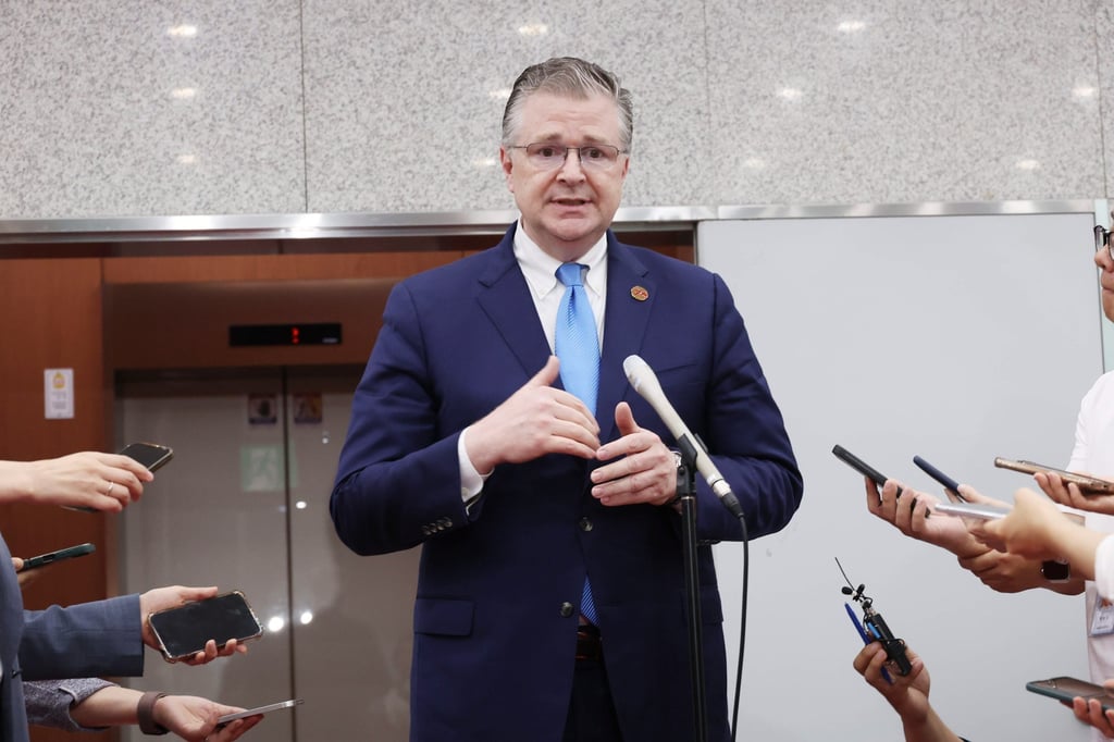 Daniel Kritenbrink, the US assistant secretary for East Asian and Pacific affairs, speaks to reporters in Seoul, South Korea, on June 21. Photo: EPA-EFE Daniel Kritenbrink, the US assistant secretary for East Asian and Pacific affairs, speaks to reporters in Seoul, South Korea, on June 21. Photo: EPA-EFE