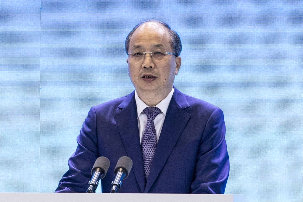 Yi Huiman, chairman of the China Securities Regulatory Commission, calls on investors to turn to long-term value investing in his speech at the Lujiazui Forum in Shanghai on June 8, 2023. Photo: Bloomberg Yi Huiman, chairman of the China Securities Regulatory Commission, calls on investors to turn to long-term value investing in his speech at the Lujiazui Forum in Shanghai on June 8, 2023. Photo: Bloomberg