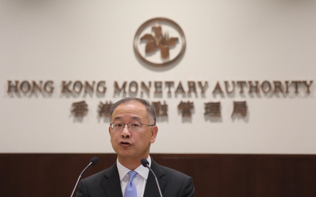 CEO of the Hong Kong Monetary Authority Eddie Yue Wai-man meets the media at HKMA in Central on July 1, 2023. Photo: Xiaomei Chen