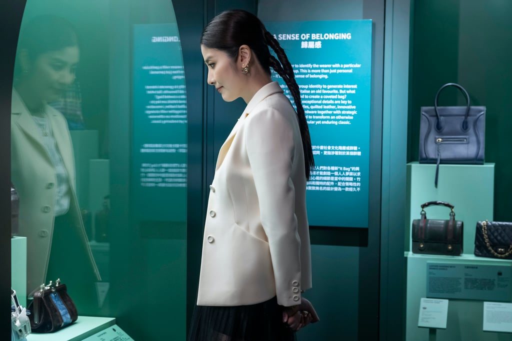 Kelly Chen displayed her bags at Bags: Inside Out. Photo: Handout