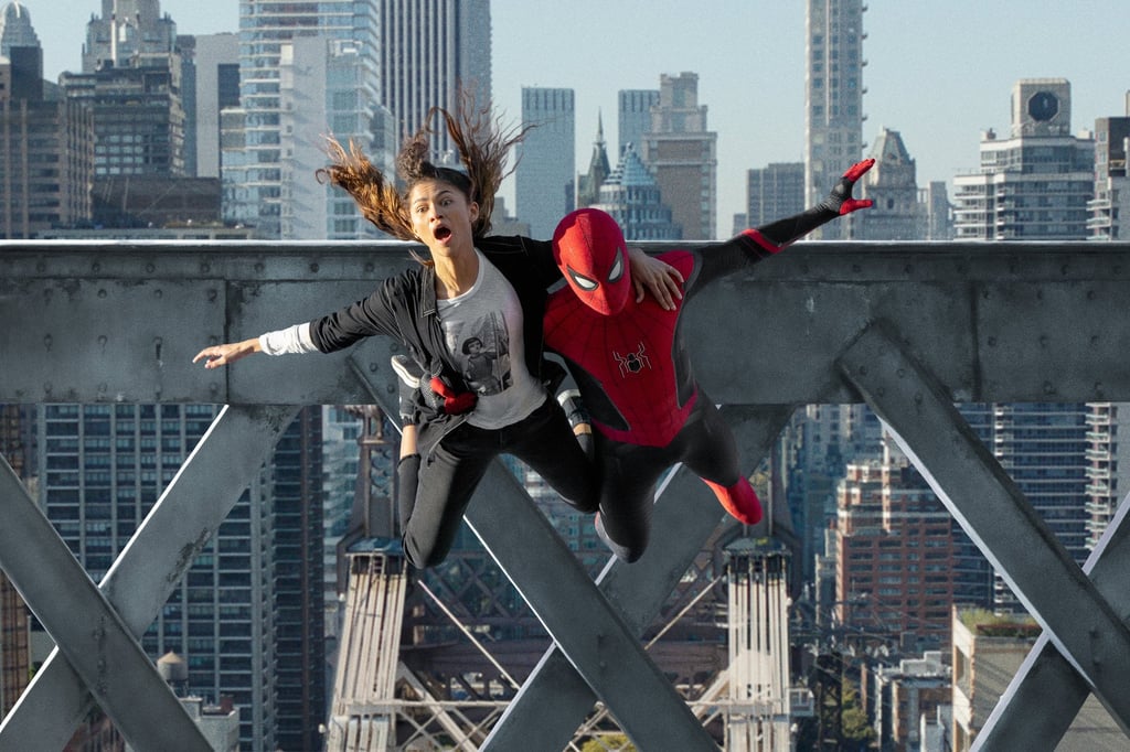 Zendaya as MJ (left) and Tom Holland as Spider-Man in a still from “Spider-Man: No Way Home”. Photo: TNS