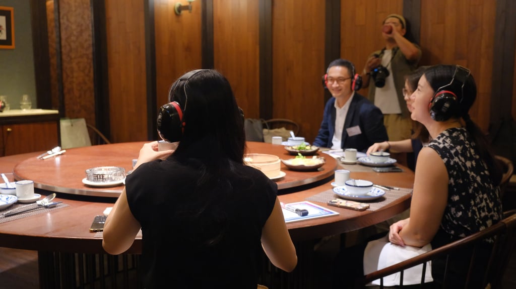 Silent yum cha is an experience designed by Dialogue in the Dark. Photo: Eaton HK