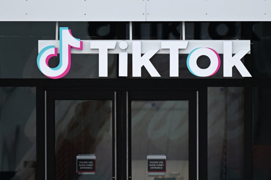 The TikTok logo outside the social media app’s company office in Culver City, California, on March 16, 2023. Photo: TNS The TikTok logo outside the social media app’s company office in Culver City, California, on March 16, 2023. Photo: TNS