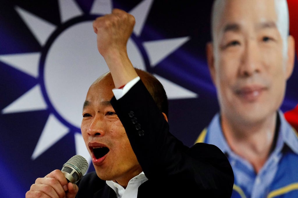 Populist KMT candidate Han Kuo-yu was seen as a strong contender in the 2020 election. Photo: AFP Populist KMT candidate Han Kuo-yu was seen as a strong contender in the 2020 election. Photo: AFP
