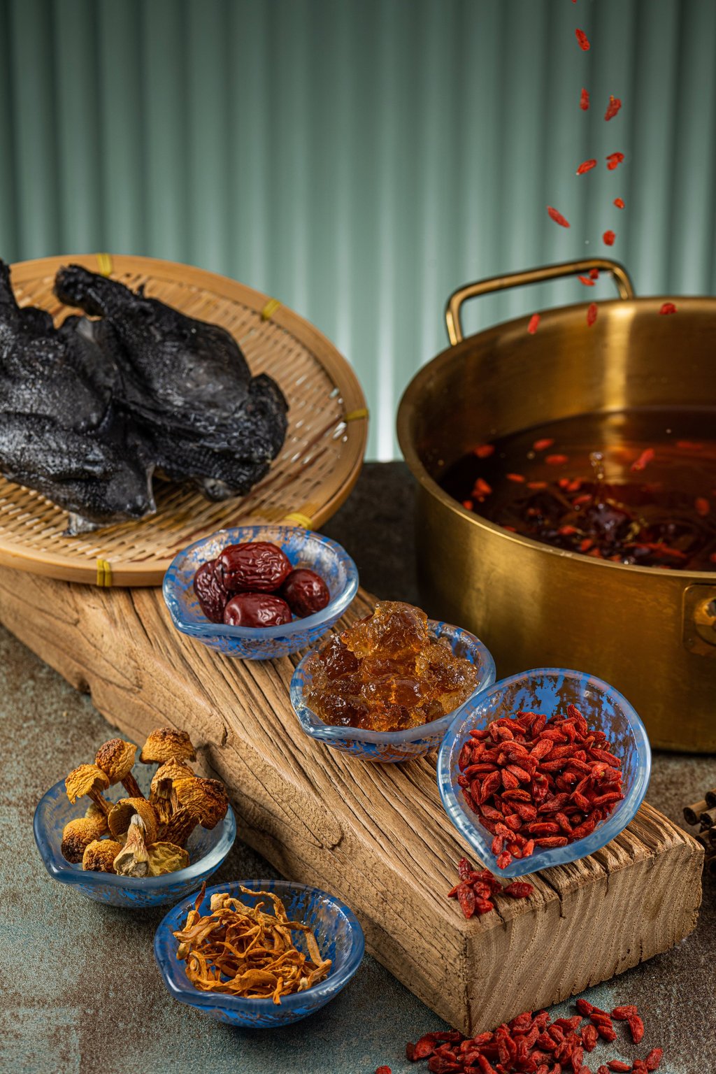 Tak Heng Hot Pot with peach tree gum and silky fowl. Photo: Ponte 16