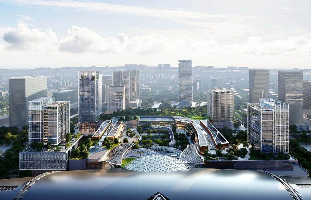 An artist’s impression of SHKP’s Guangzhou South transport-oriented project. Photo: Handout
